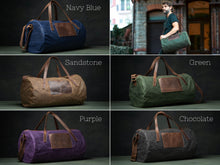 Load image into Gallery viewer, Waxed Canvas Duffle Bag
